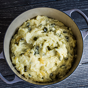 Jalapeño and Caramelized Onion Mashed Potatoes